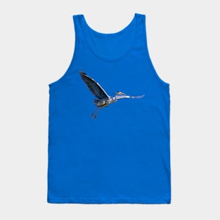 Grey Heron in flight Tank Top